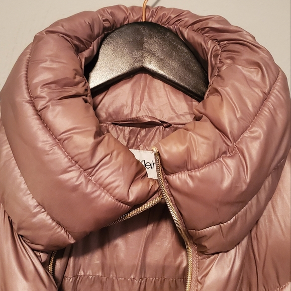 Calvin Klein Women's Mauve Puffer Collared Zip-up Vest Size Large - Picture 10 of 15